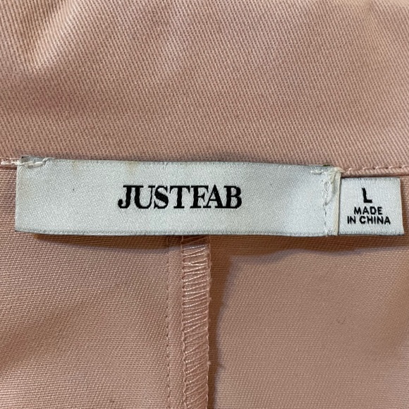 JustFab Light Pink Cinched Utility Jacket Size L - Picture 8 of 9